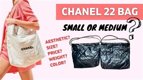 chanel 22 small vs medium|chanel 22 bag review.